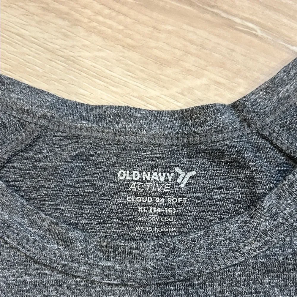 Old Navy Active Boys T-Shirt Bundle, Gray, Both Size XL